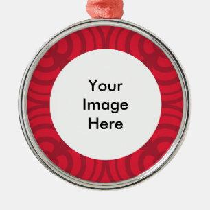 Ornamento De Metal Ornament Red Frame com Place for Photo