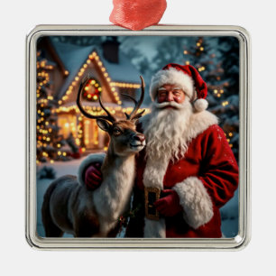 Ornamento De Metal Ornament Santa Claus