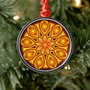 Ornamento De Metal Ornament Topaz Mandala, novembro de Birthstone
