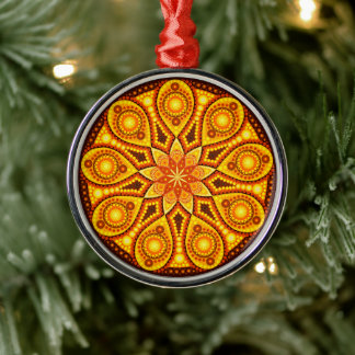 Ornamento De Metal Ornament Topaz Mandala, novembro de Birthstone