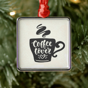 ORNAMENTO DE METAL ***ORNAMENTO DIVERTIDO DO COFFEE LOVER***