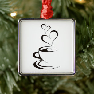 ORNAMENTO DE METAL ***ORNAMENTO DIVERTIDO DO COFFEE LOVER***