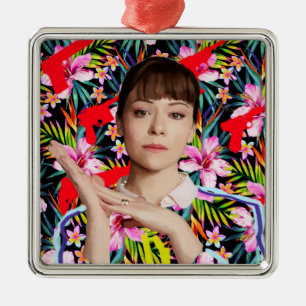 Ornamento De Metal Orphan Black Alison - Padrão Floral