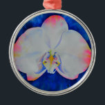 Ornamento De Metal Orquídea Lâmpada Rosa<br><div class="desc">Pintor branco e romeno elegante,  cor-de-rosa,  de H Cooper</div>