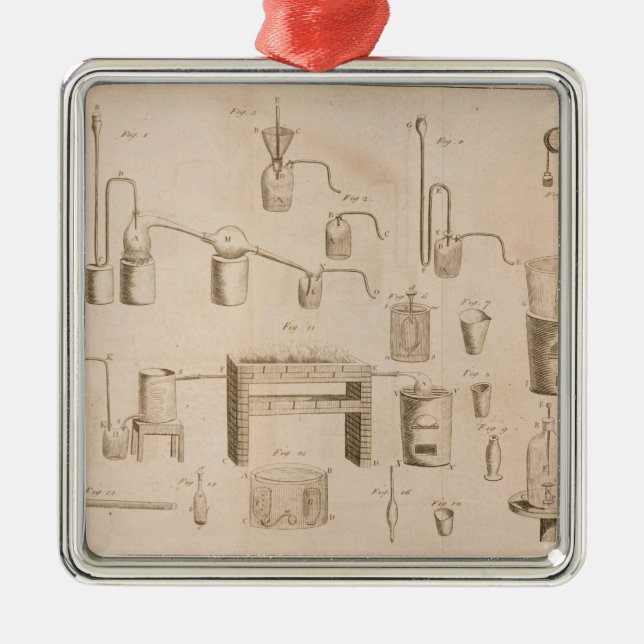 Ornamento De Metal Os elementos de Chemistry (Frente)