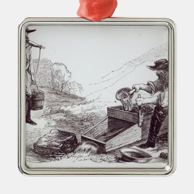 Ornamento De Metal Os escavadores Dourados australianos (Frente)