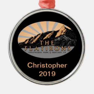 Ornamento De Metal Os Flatirons, Parque Chautauqua, Boulder Colorado