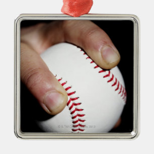Ornamento De Metal Os jarros entregam a preensão de um basebol