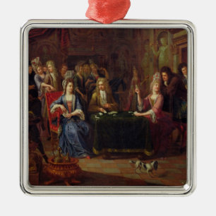 Ornamento De Metal Os jogadores de cartão, 1699