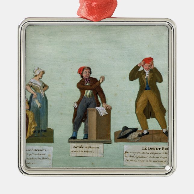 Ornamento De Metal Os Knitters de Jacobin (Frente)