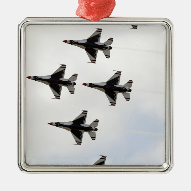 Ornamento De Metal Os Thunderbird formam uma formação delta de 6 navi (Frente)