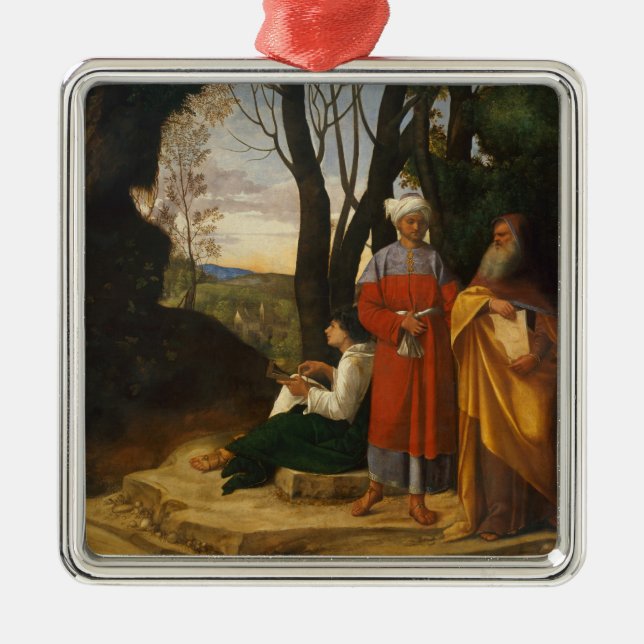 Ornamento De Metal Os Três Filósofos (Sábios) (de Giorgione) (Frente)