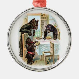 Ornamento De Metal Os Três Ursos