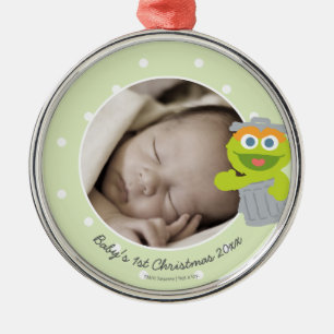 Ornamento De Metal Oscar   Natal de Bebê - Adicione seu Nome
