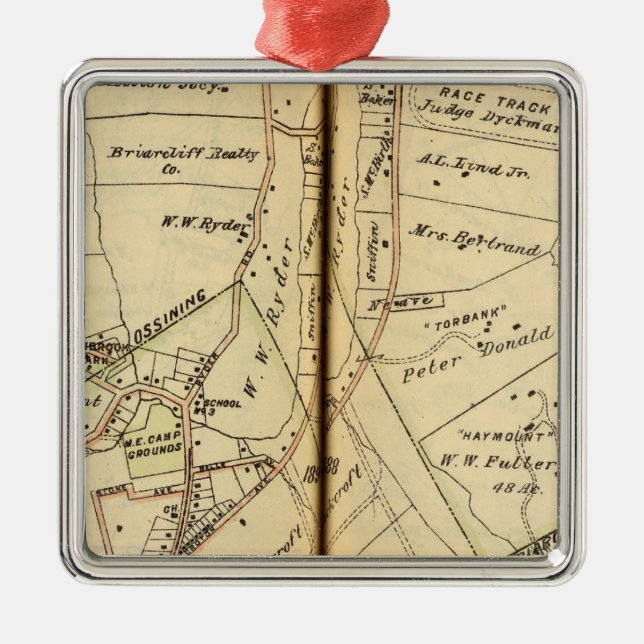 Ornamento De Metal Ossining, New York (Frente)
