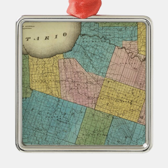 Ornamento De Metal Oswego County (Frente)