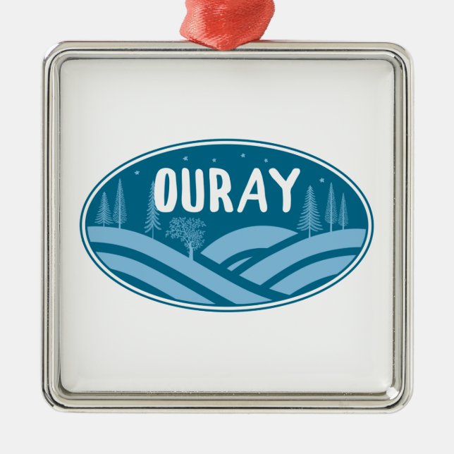 Ornamento De Metal Ouray Colorado Outdoors (Frente)