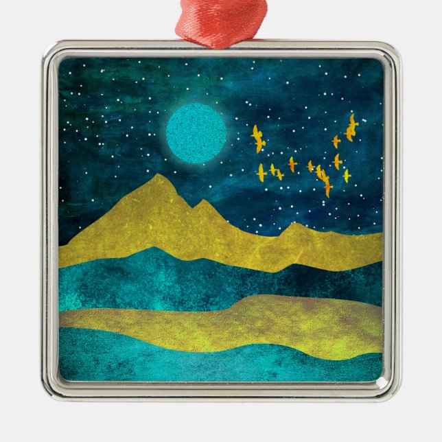 Ornamento De Metal Ouro (Frente)