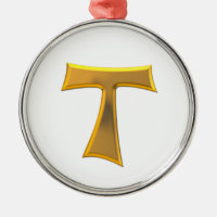 Ouro 3-D Olhar Franciscan Tau Cross