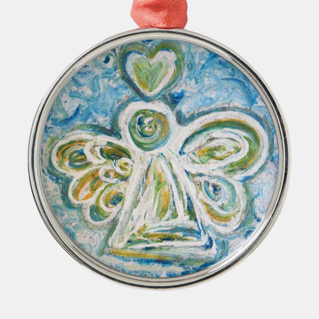 Ornamento De Metal Ouro Blue Angel Ornament (Frente)