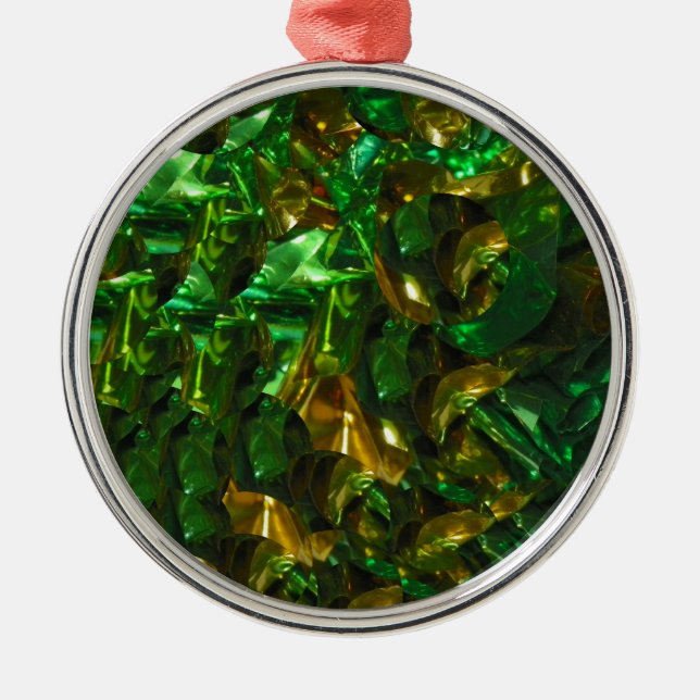 Ornamento De Metal Ouro Emerald Ornament (Frente)