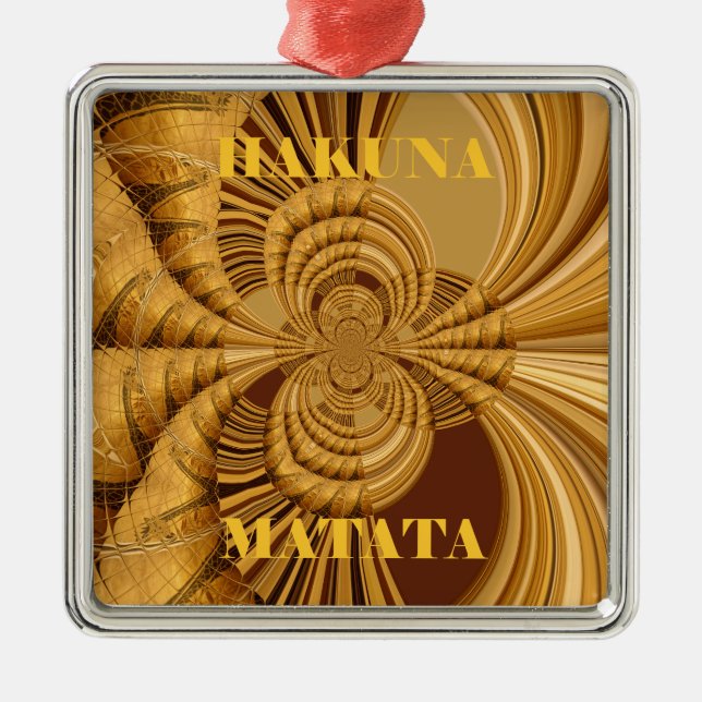 Ornamento De Metal Ouro Giraffe Art (Frente)