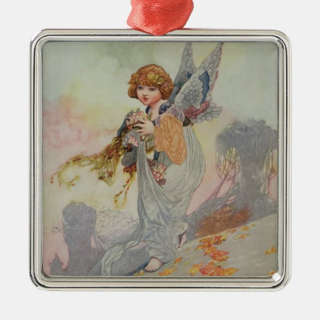 Ornamento De Metal Outono das estações (Frente)