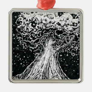 Ornamento De Metal Outubro de 2018 Dia 8 - Árvore Estrelada