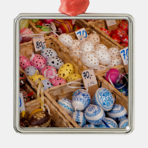 Ornamento De Metal Ovos da páscoa checos