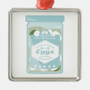 Ornamento De Metal Ovos em conserva