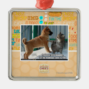 Ornamento De Metal Paciência, gafanhoto