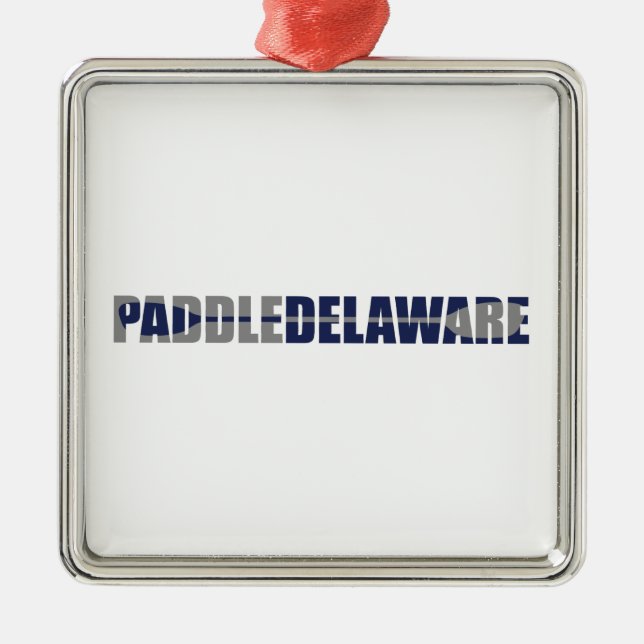 Ornamento De Metal Paddle Delaware Kayaking (Frente)