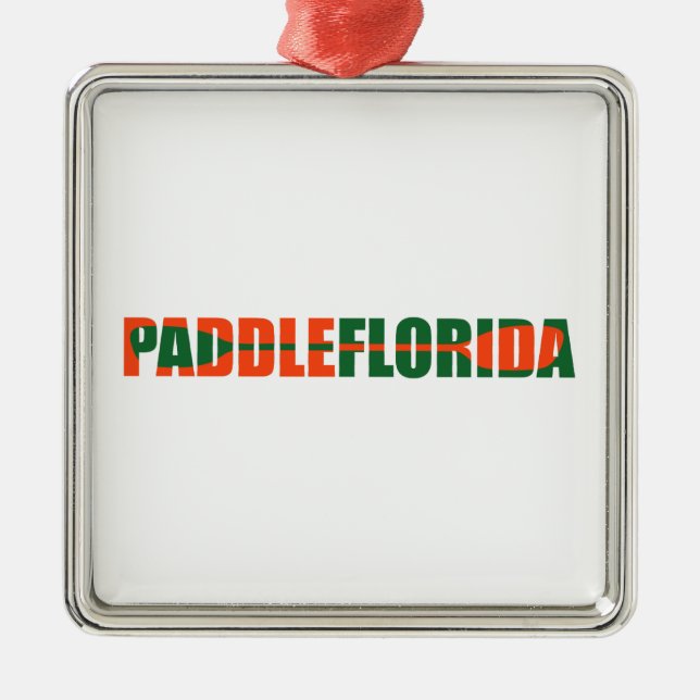 Ornamento De Metal Paddle Florida Kayaking (Frente)