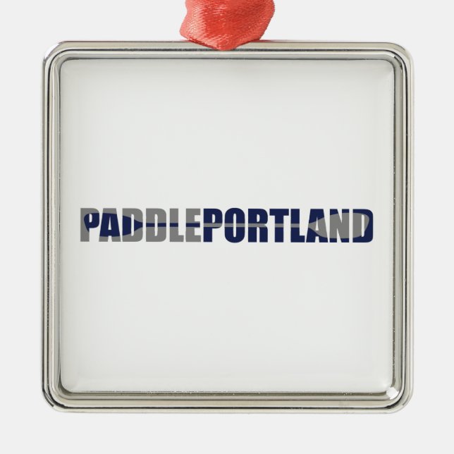 Ornamento De Metal Paddle Portland Kayaking (Frente)