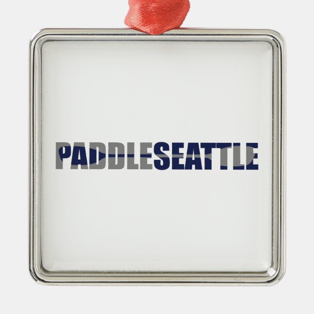 Ornamento De Metal Paddle Seattle Kayaking (Frente)