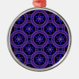 Ornamento De Metal Padrão Abstrato Floral Moderno Boho Elegante #505