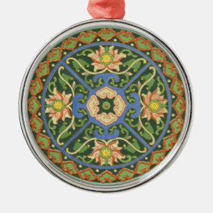 Ornamento De Metal Padrão Asiático Oriental de Cloisonne China