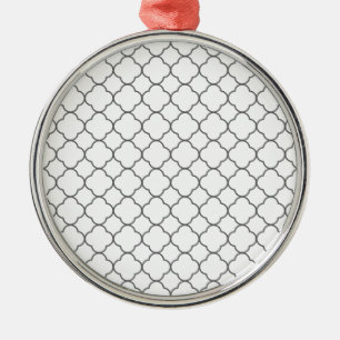 Ornamento De Metal Padrão Clássico de Quatrefoil