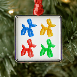 Ornamento De Metal Padrão de Cor Animal do Balão - Crianças e Festa d