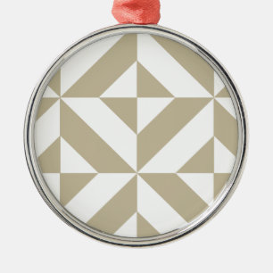 Ornamento De Metal Padrão de Cubo Clay Geométrico Deco