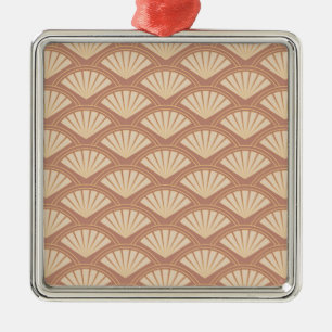 Ornamento De Metal Padrão de estilo Art Deco na cor rosa