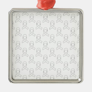 Ornamento De Metal Padrão de Faixa de Opções Branca