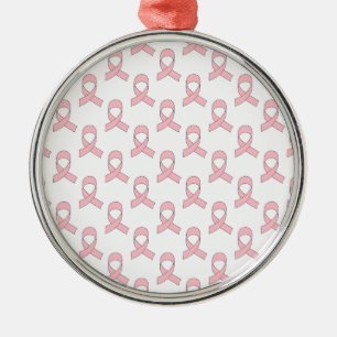 Ornamento De Metal Padrão de Fita Rosa