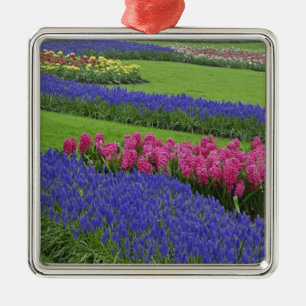 Ornamento De Metal Padrão de Jacinto de uva, tulipas e
