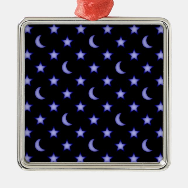 Ornamento De Metal Padrão de luas e estrelas (Frente)