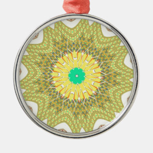 Ornamento De Metal Padrão étnico Africano ouro YELLOW