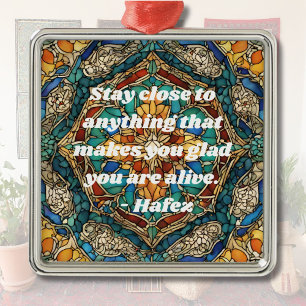 Ornamento De Metal Padrão Mosaico de Vidro Escondido Personalizado Pr