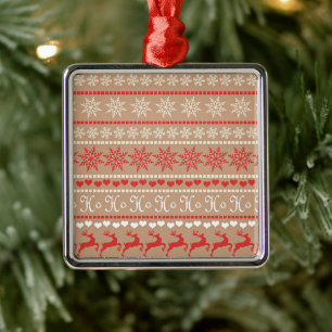 Ornamento De Metal Padrão popular de Natal
