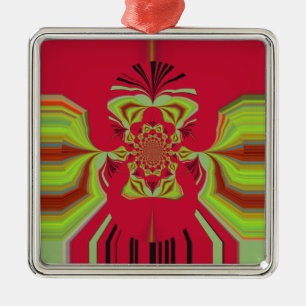 Ornamento De Metal Padrão Red Hakuna Matata