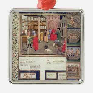 Ornamento De Metal Página de "Canon da medicina" por Avicenna